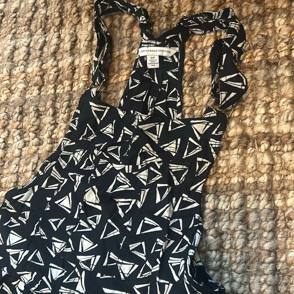 American Eagle Printed Overalls Mini Dress Size Small - Picture 3 of 8